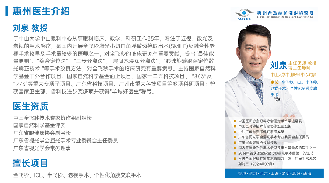 惠州希瑪林順潮眼科醫院劉泉主任醫師